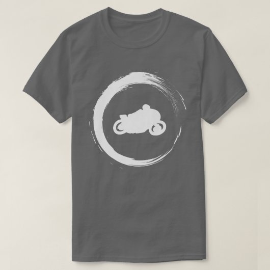 バイクバイクもしくは自転車に乗る人バイク乗り通りフリー Tシャツ (デザイン正面)