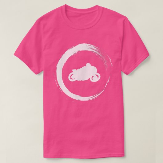 バイクバイクもしくは自転車に乗る人バイク乗り通りフリー Tシャツ (デザイン正面)