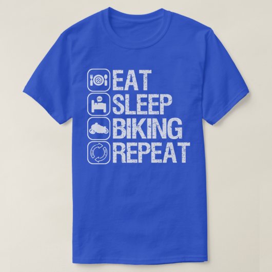 バイクバイクもしくは自転車に乗る人バイク乗り通りフリー Tシャツ (デザイン正面)