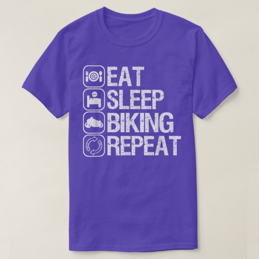 バイクバイクもしくは自転車に乗る人バイク乗り通りフリー Tシャツ (デザイン正面)