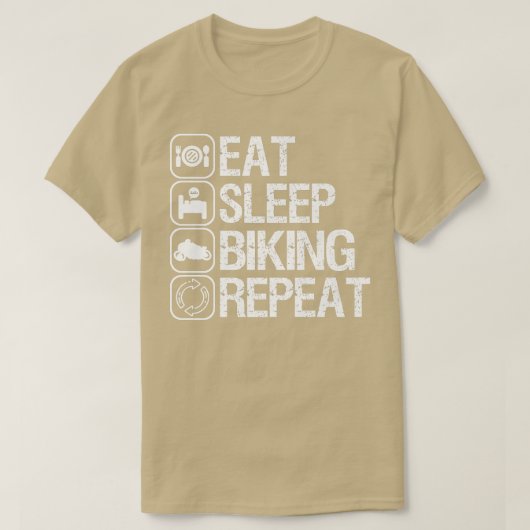 バイクバイクもしくは自転車に乗る人バイク乗り通りフリー Tシャツ (デザイン正面)