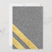 バイクバイクもしくは自転車に乗る人バースデーパーティカスタム招待状 招待状 (裏面)