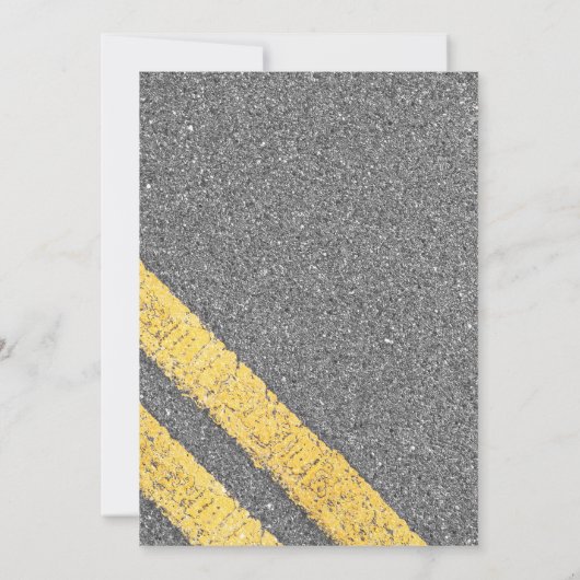 バイクバイクもしくは自転車に乗る人バースデーパーティカスタム招待状 招待状 (裏面)