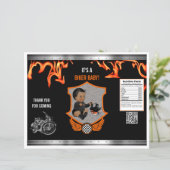 バイクバイクもしくは自転車に乗る人ベビーオレンジブラックチップバッグ (スタンド正面)