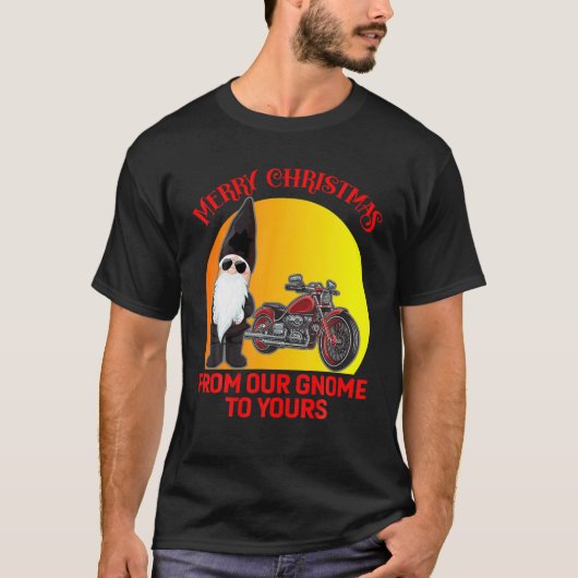 バイクバイクもしくは自転車に乗る人メリークリスマス我々の格言から Tシャツ (正面)