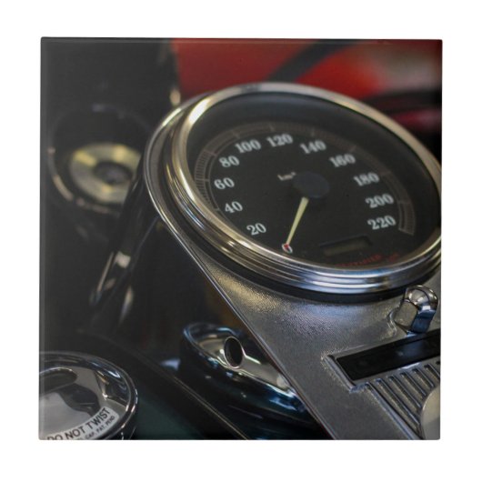 バイクバイクもしくは自転車に乗る人ライダー タイル (正面)