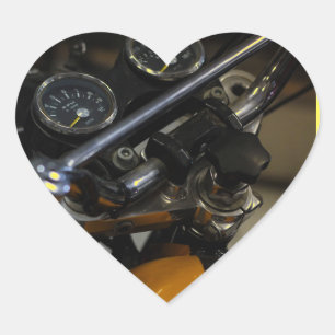バイクバイクもしくは自転車に乗る人ライダー ハートシール