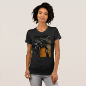 バイクバイクもしくは自転車に乗る人ライダー Tシャツ (正面フル)