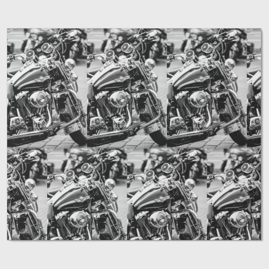 バイクバイクもしくは自転車に乗る人ライドライダーズ詳細 ラッピングペーパー (フラット)