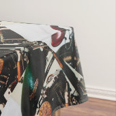 バイクバイクもしくは自転車に乗る人乗り継ぎ テーブルクロス (インサイチュ)