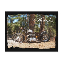 バイクバイクもしくは自転車に乗る人感謝していはがき