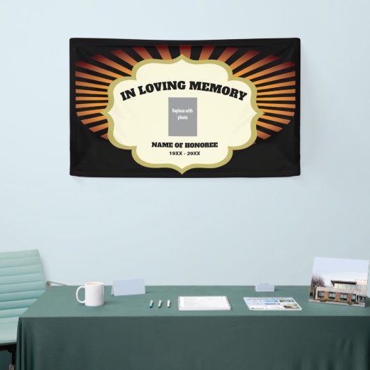 バイクバイクもしくは自転車に乗る人記念写真付き 横断幕 (トレードショー)