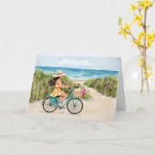 バイクバイバイビーチ水彩文房具 カード (黄色い花)