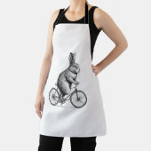 バイクバニー自転車に乗ったウサギWサイクリング エプロン (インサイチュ)