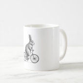 バイクバニー自転車に乗ったウサギWサイクリング コーヒーマグカップ (正面右)