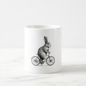 バイクバニー自転車に乗ったウサギWサイクリング コーヒーマグカップ (中央)
