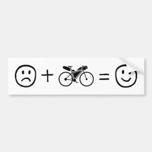 バイクパッキンがあなたを幸せに バンパーステッカー