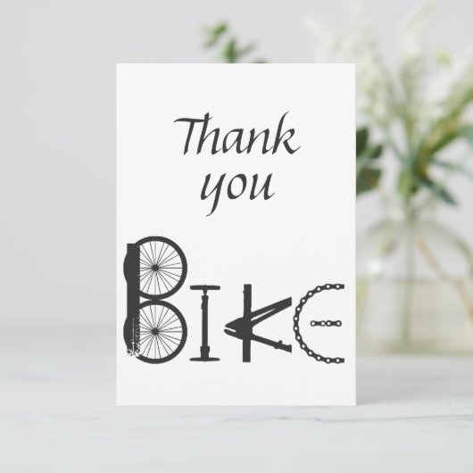 バイクパーやる気を起こさせるツのサイクリング言葉に感謝 サンキューカード (スタンド正面)