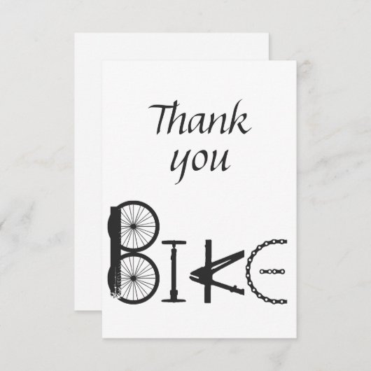 バイクパーやる気を起こさせるツのサイクリング言葉に感謝 サンキューカード (正面/裏面)