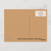 バイクパーキング – 11月アムステルダムSEPIA ポストカード (裏面)