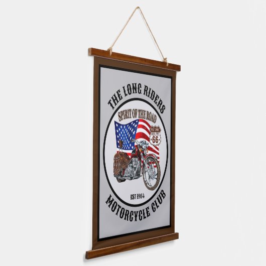 バイクパーソナライズされたバイクもしくは自転車に乗る人クラブ又はことわざ 吊り下げ型タペストリー (傾斜あり)