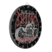 バイクパーソナライズされたビッグバートバイクバイクもしくは自転車に乗る人ガレージ  ダーツボード (正面左)