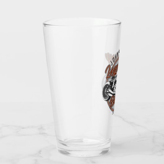 バイクパーソナライズされたレジェンダリーライダーバイクもしくは自転車に乗る人名 タンブラーグラス (右)