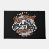 バイクパーソナライズされたレジェンダリーライダーバイクもしくは自転車に乗る人名 ドアマット (正面)