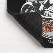 バイクパーソナライズされたレジェンダリーライダーバイクもしくは自転車に乗る人名 マウスパッド (コーナー)