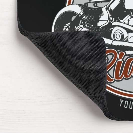 バイクパーソナライズされたレジェンダリーライダーバイクもしくは自転車に乗る人名 マウスパッド (コーナー)