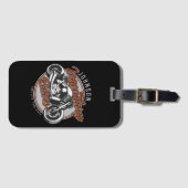 バイクパーソナライズされたレジェンダリーライダーバイクもしくは自転車に乗る人名 ラゲッジタグ (正面横)