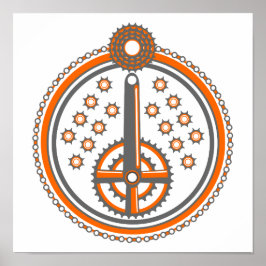 バイクパーツパターン ポスター