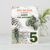 バイクパーティーの招待状 ダートバイクパーティーの招待状 招待状 (スタンド正面)