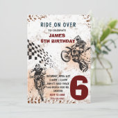 バイクパーティーの招待状 ダートバイクパーティーの招待状 招待状 (スタンド正面)