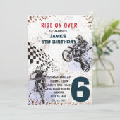 バイクパーティーの招待状 ダートバイクパーティーの招待状 招待状 (スタンド正面)