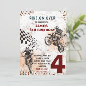 バイクパーティーの招待状 ダートバイクパーティーの招待状 招待状 (スタンド正面)