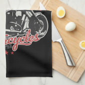 バイクビッグパーソナライズされたバートバイクバイクもしくは自転車に乗る人ガレージ キッチンタオル (四つ折り)