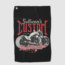 バイクビッグパーソナライズされたバートバイクバイクもしくは自転車に乗る人ガレージ ゴルフタオル