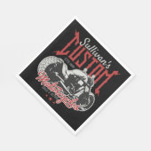 バイクビッグパーソナライズされたバートバイクバイクもしくは自転車に乗る人ガレージ スタンダードランチョンナプキン (角)