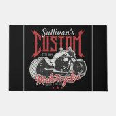 バイクビッグパーソナライズされたバートバイクバイクもしくは自転車に乗る人ガレージ ドアマット (正面)