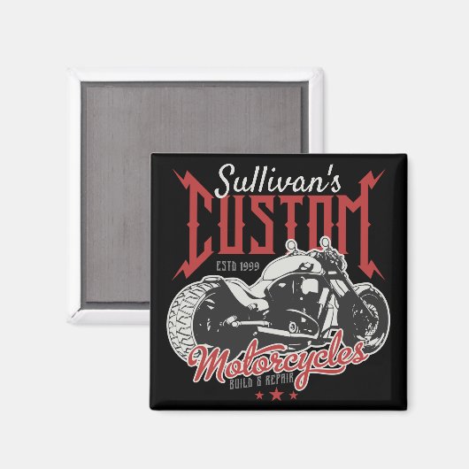 バイクビッグパーソナライズされたバートバイクバイクもしくは自転車に乗る人ガレージ マグネット (正面/裏面)