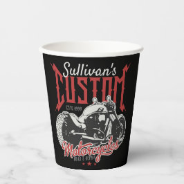 バイクビッグパーソナライズされたバートバイクバイクもしくは自転車に乗る人ガレージ 紙コップ