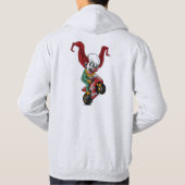 バイクピエロ基本フード付きスウェットシャツスウェットシャツ パーカ (裏面)