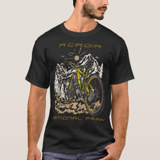 バイクフォレストアカディア国立公園お土産ハイキング Tシャツ