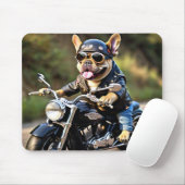 バイクフランスのルマウスパッド上のブルドッグ「フランス語」 マウスパッド (マウス)