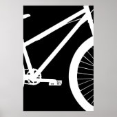 バイクフロントブラックとホワイトシルエット ポスター (正面)