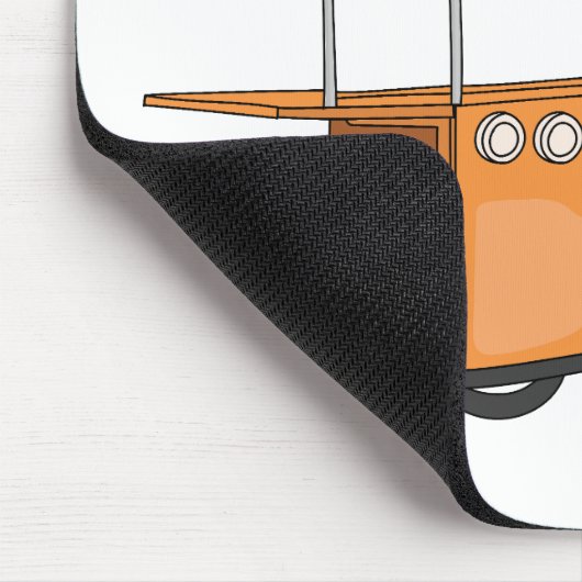 バイクフードカート漫画イラストレーション マウスパッド (コーナー)