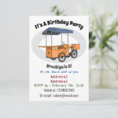 バイクフードカート漫画イラストレーション 招待状 (スタンド正面)