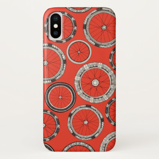 バイクホイールがオレンジ色に点灯 Case-Mate iPhoneケース (裏面)