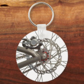 バイクホイールハブ付きキーチェーン キーホルダー (正面)